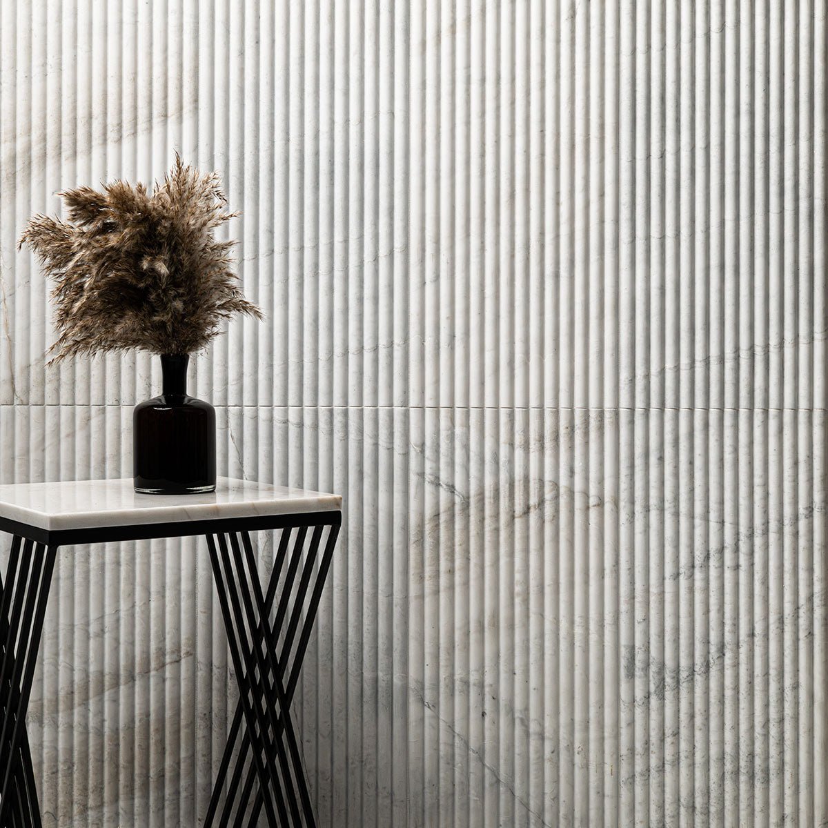 Arabescato Venato Milano Ribbo Marble MSI Field Tiles 12" X 24" Fluted Pattern MSI - Zicana Boutique - 6