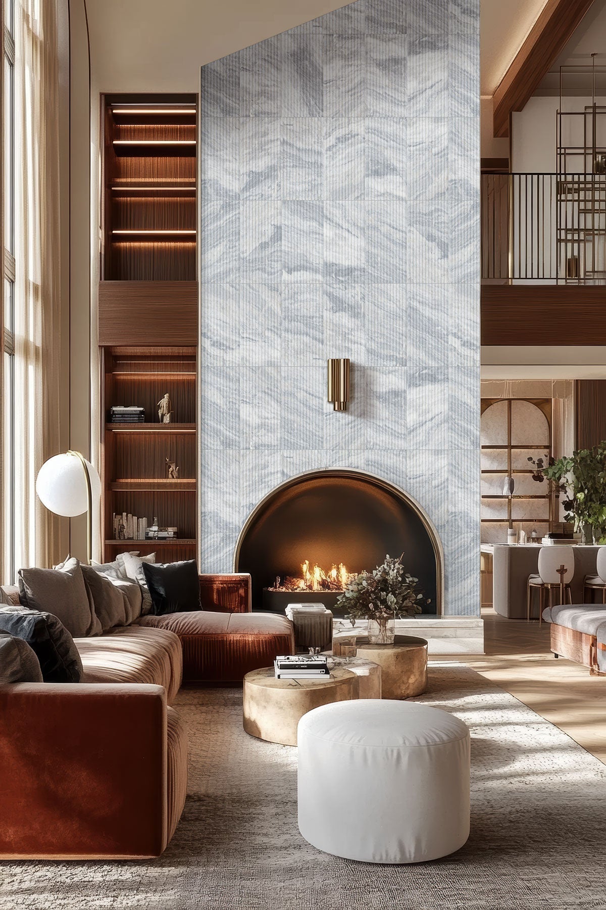 Arabescato Venato Milano Ribbo Marble MSI Field Tiles 12" X 24" Fluted Pattern MSI - Zicana Boutique - 2