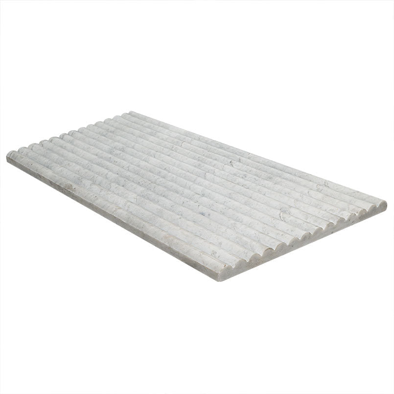 Arabescato Venato Milano Ribbo Marble MSI Field Tiles 12" X 24" Fluted Pattern MSI - Zicana Boutique - 4