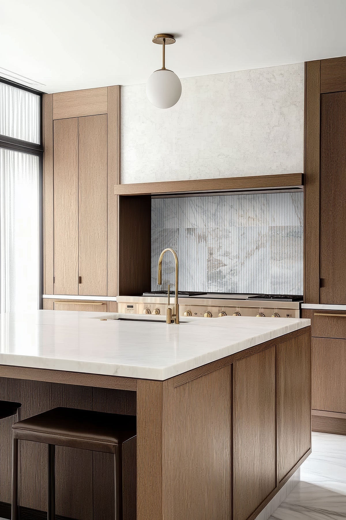 Arabescato Venato Valentino Fluto Marble MSI Field Tiles 12" X 24" Fluted Pattern MSI - Zicana Boutique - 8