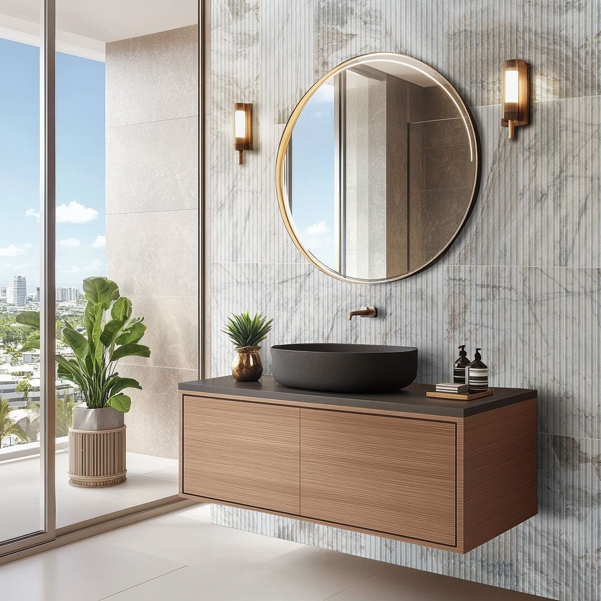Arabescato Venato Valentino Fluto Marble MSI Field Tiles 12" X 24" Fluted Pattern MSI - Zicana Boutique - 2