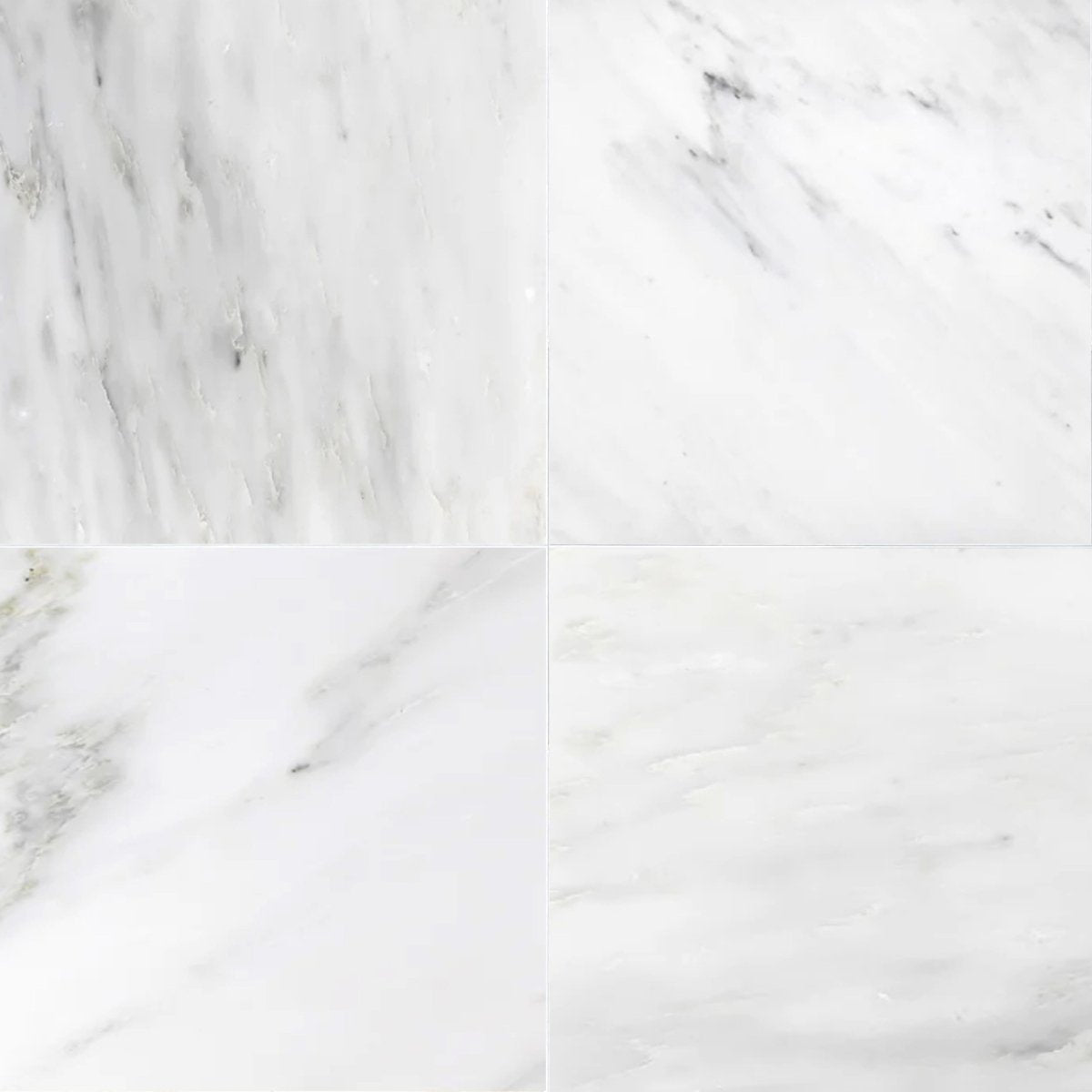 Asian White Honed Marble Field Tile 12''x12''x3/8'' Zicana Boutique - Zicana Boutique - 1