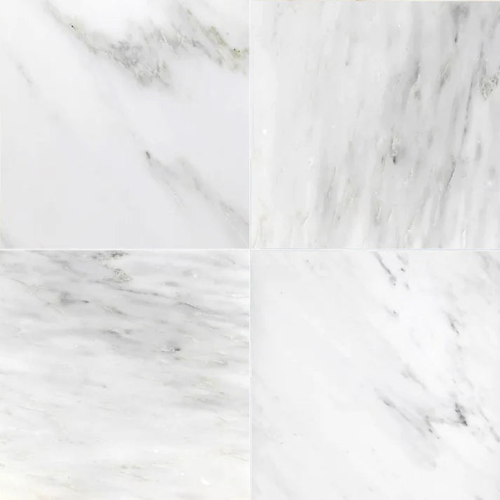 Asian White Marble Field Tile 12''x12'' Zicana Boutique - Zicana Boutique - 1