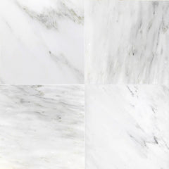 Asian White Polished Marble Field Tile 12''x12''x3/8'' Zicana Boutique - Zicana Boutique - 1