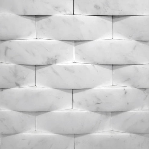 Atelier Waveform 3D Scallop Stone Mosaic Zicana Boutique - Zicana Boutique - 1