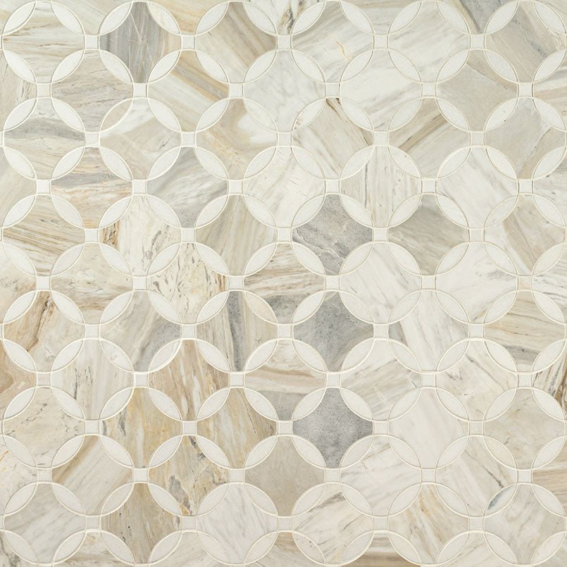 Athena Gold Lola Marble MSI Mosaic Tiles 10" X 10" Geometric Pattern MSI - Zicana Boutique - 5