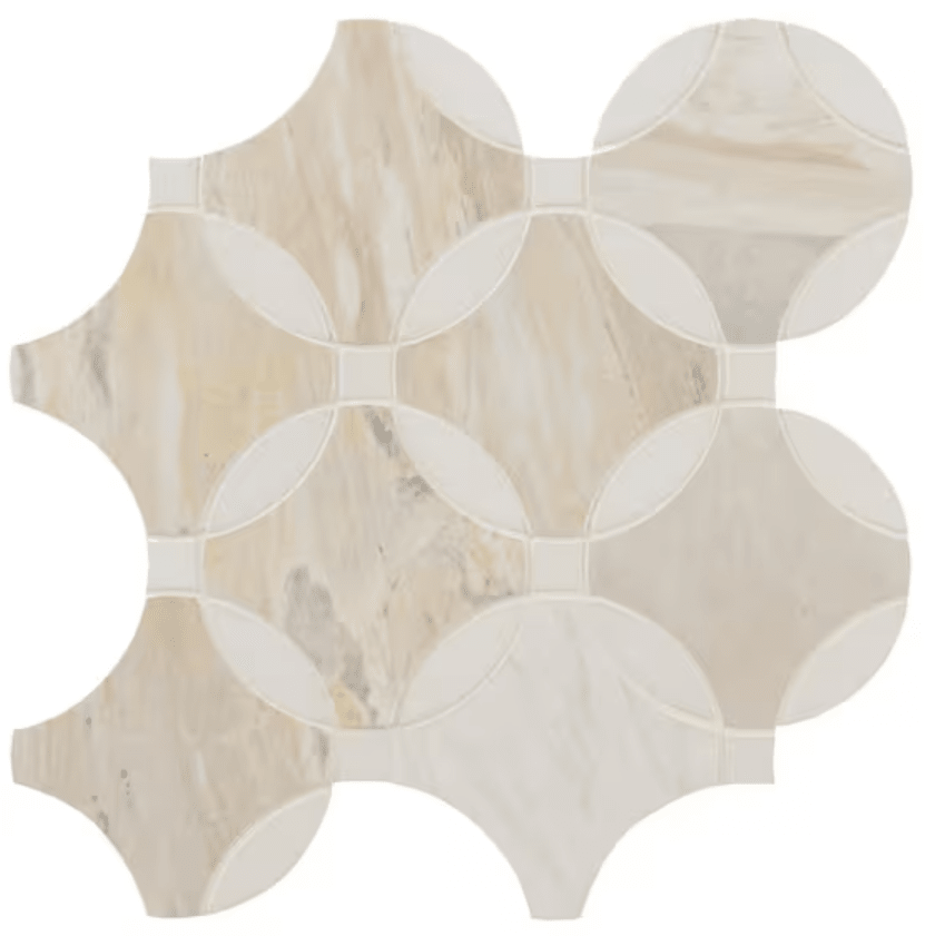 Athena Gold Lola Marble MSI Mosaic Tiles 10" X 10" Geometric Pattern MSI - Zicana Boutique - 3