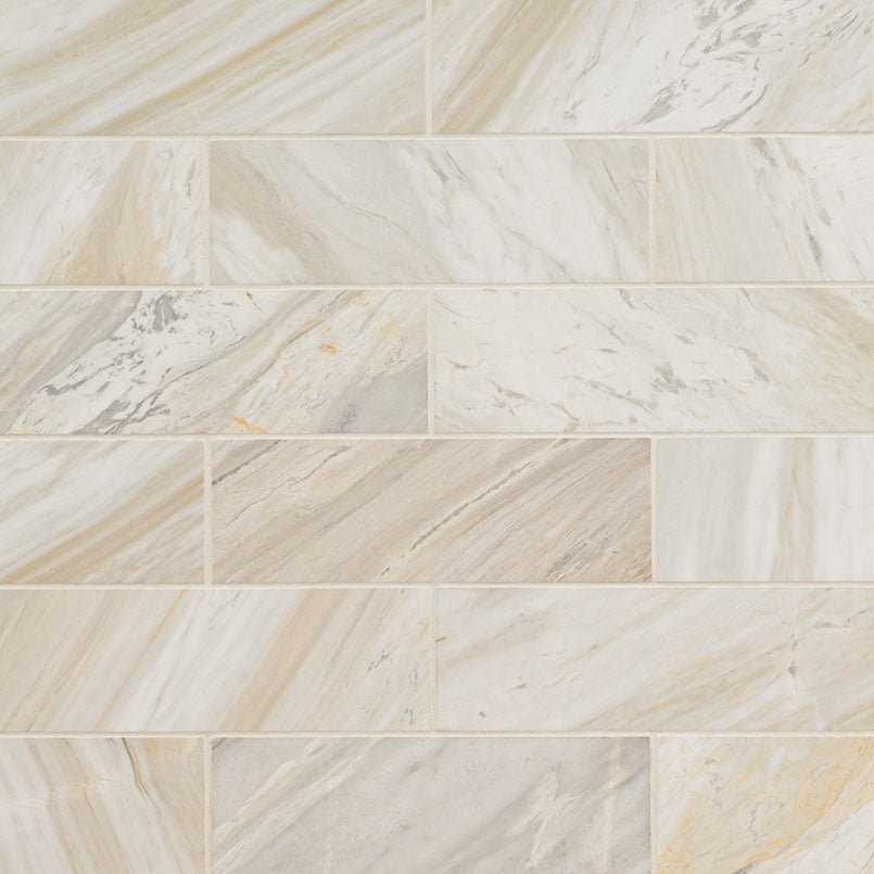 Athena Gold Marble MSI Field Tiles 4" X 12" MSI - Zicana Boutique - 4