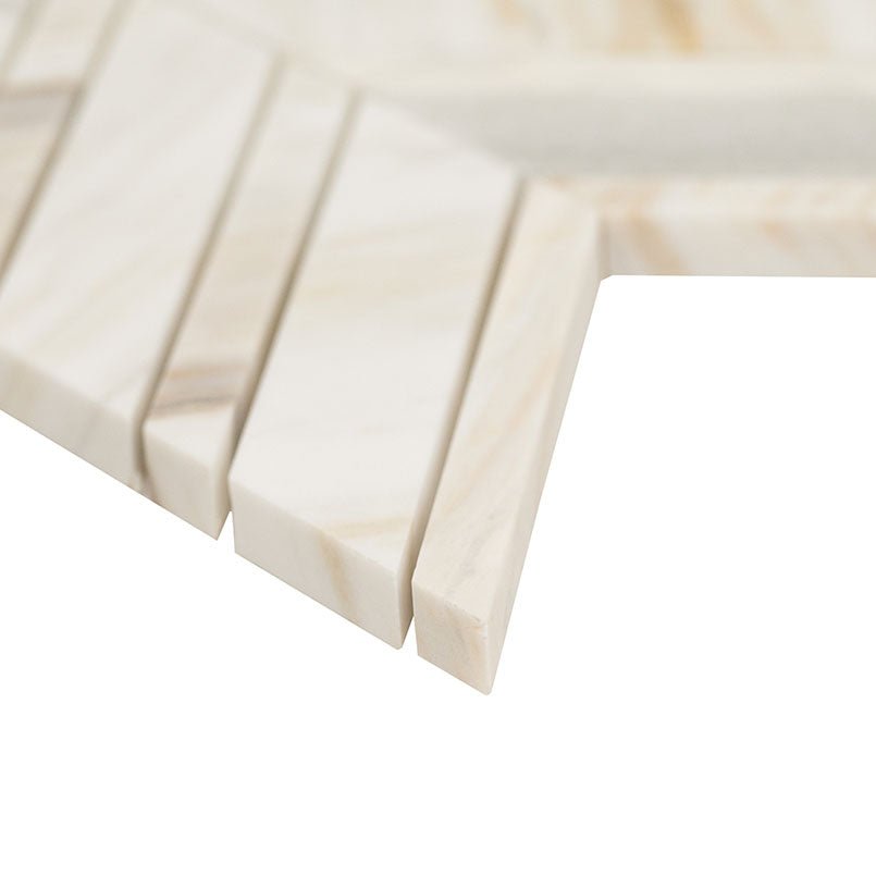 Athena Gold Marble MSI Mosaic Tiles 12" X 12" Chevron Pattern MSI - Zicana Boutique - 3