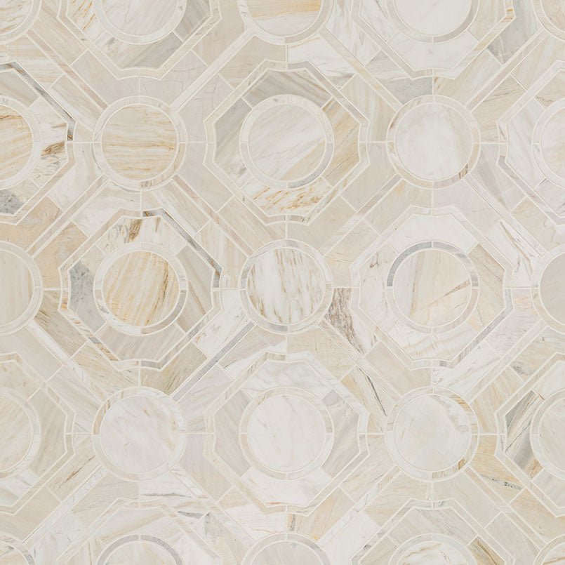 Athena Gold Regency Marble MSI Mosaic Tiles 10" X 10" Geometric Pattern MSI - Zicana Boutique - 5