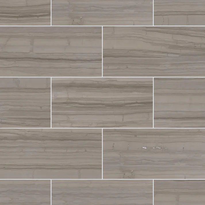 Athens Silver Honed Marble Field Tile 6''x12'' Zicana Boutique - Zicana Boutique - 1