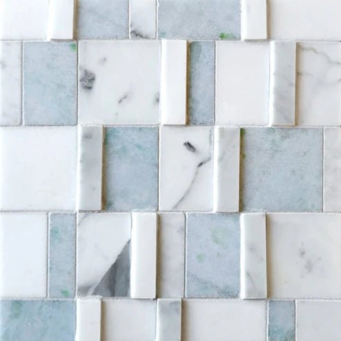 Atlas 3D BlockWeave Marble Mosaic Tile Zicana Boutique - Zicana Boutique - 1