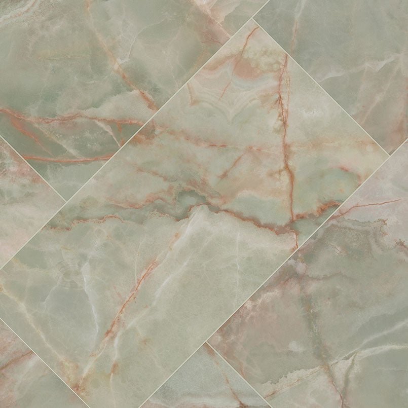 Aura Verde Onyx 24" x 48" Porcelain Field Tiles MSI- Zicana Boutique -13