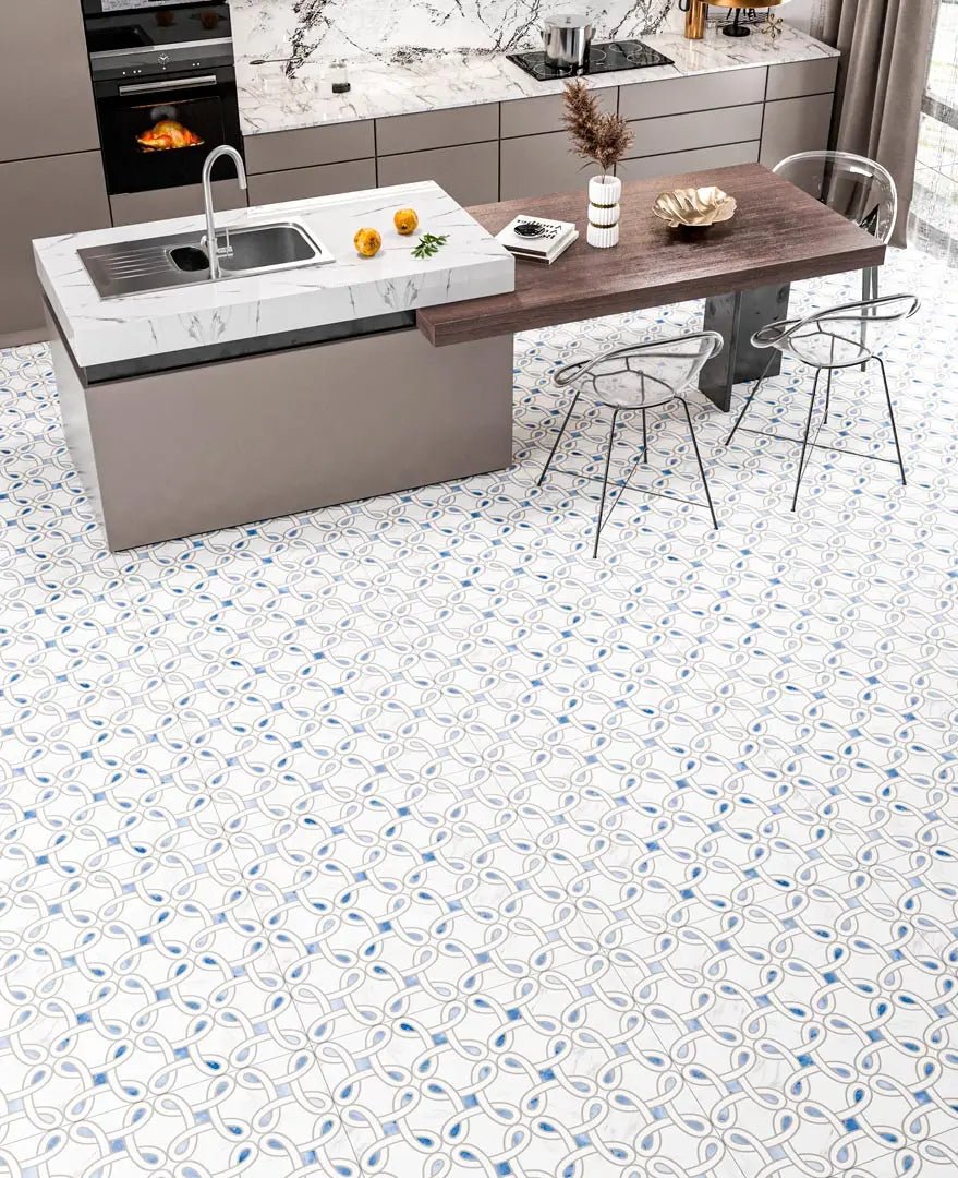 Azul Bahia Twist Raphael 32" x 32" Field Tile Raphael Porcelain - Zicana Boutique - 2