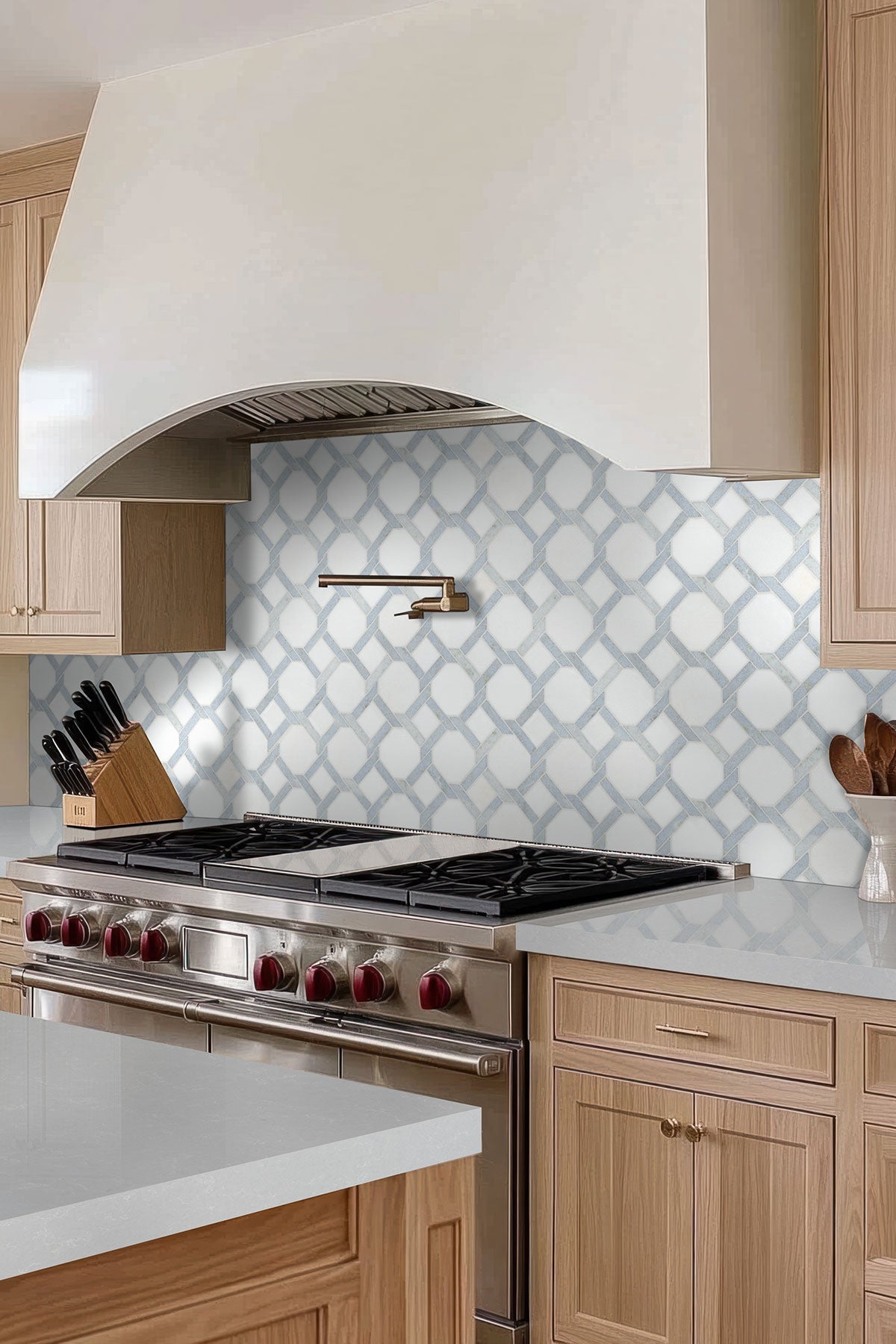 Azula Marble MSI Mosaic Tiles 11" X 11" Kaya Pattern MSI - Zicana Boutique - 6