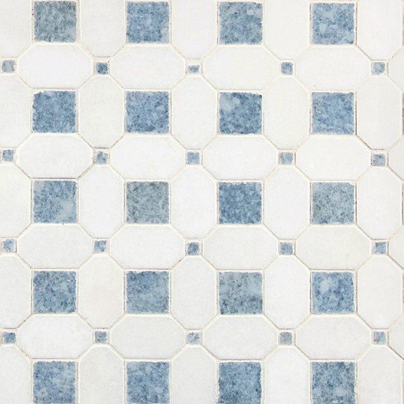 Azula Marble MSI Mosaic Tiles 12" X 12" Hatchwork Pattern MSI - Zicana Boutique - 1