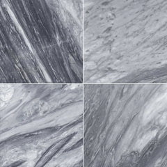 Bardiglio Honed Marble Field Tile 12''x12''x3/8'' Zicana Boutique - Zicana Boutique - 1