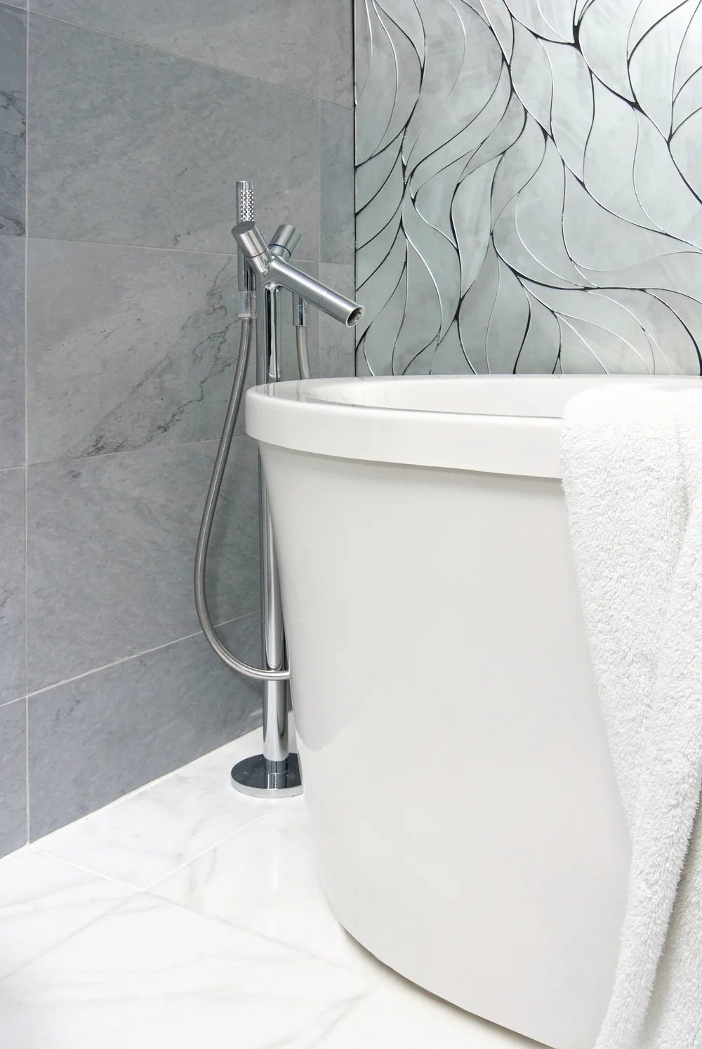 Bardiglio Imperiale Marble Field Tile 12" x 24" Zicana Boutique - Zicana Boutique - 2