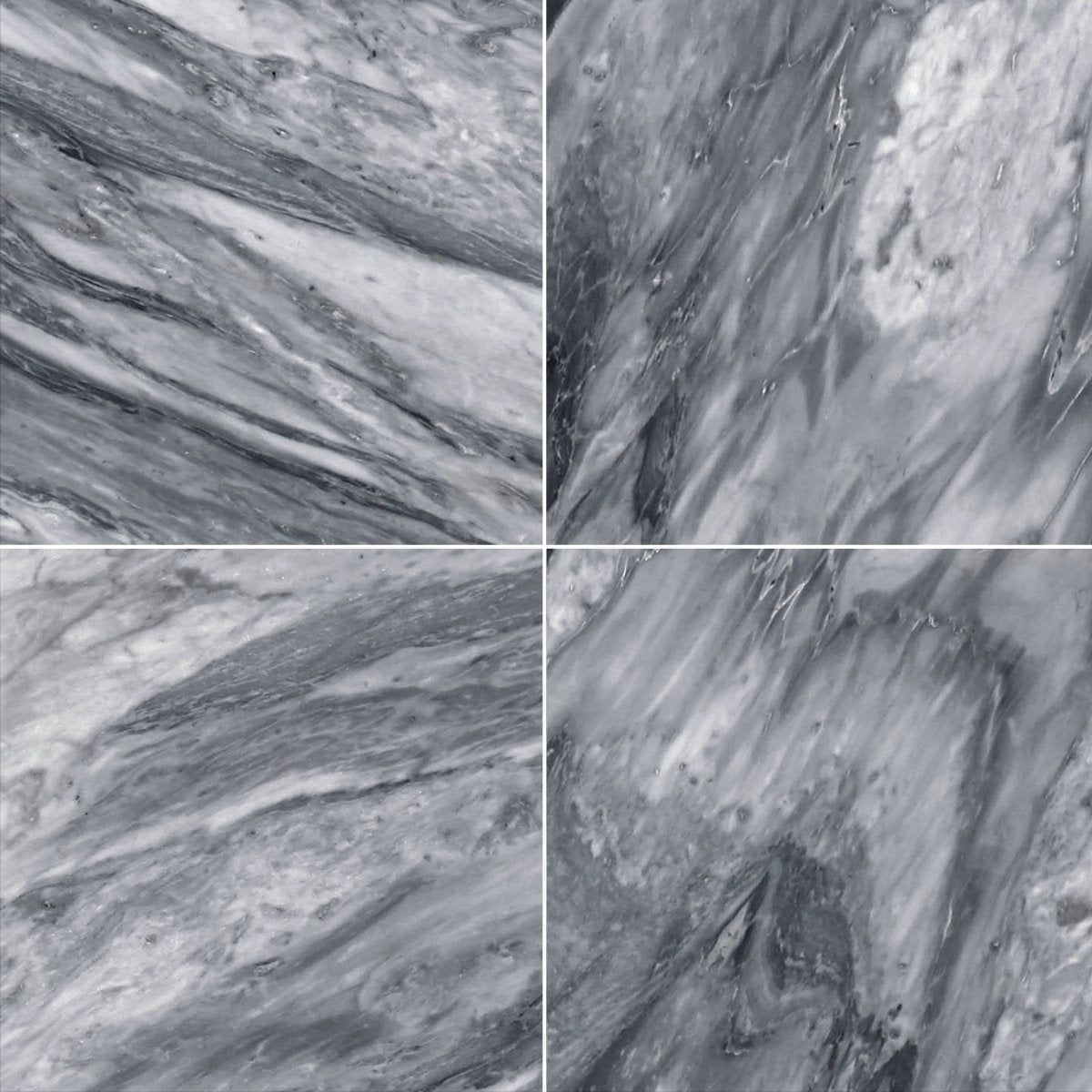Bardiglio Polished Marble Field Tile 12''x12''x3/8'' Zicana Boutique - Zicana Boutique - 1