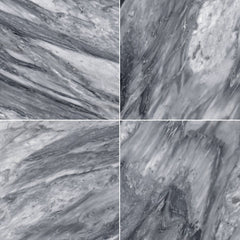 Bardiglio Polished Marble Field Tile 12''x12''x3/8'' Zicana Boutique - Zicana Boutique - 1
