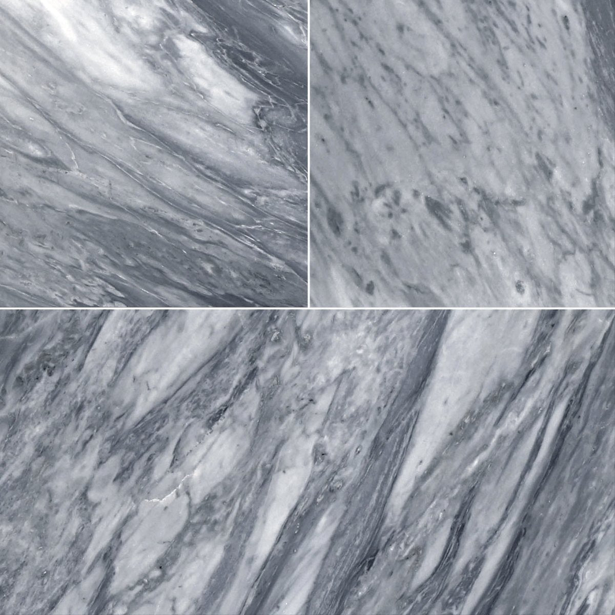 Bardiglio Polished Marble Field Tile 12''x24''x3/8'' Zicana Boutique - Zicana Boutique - 1