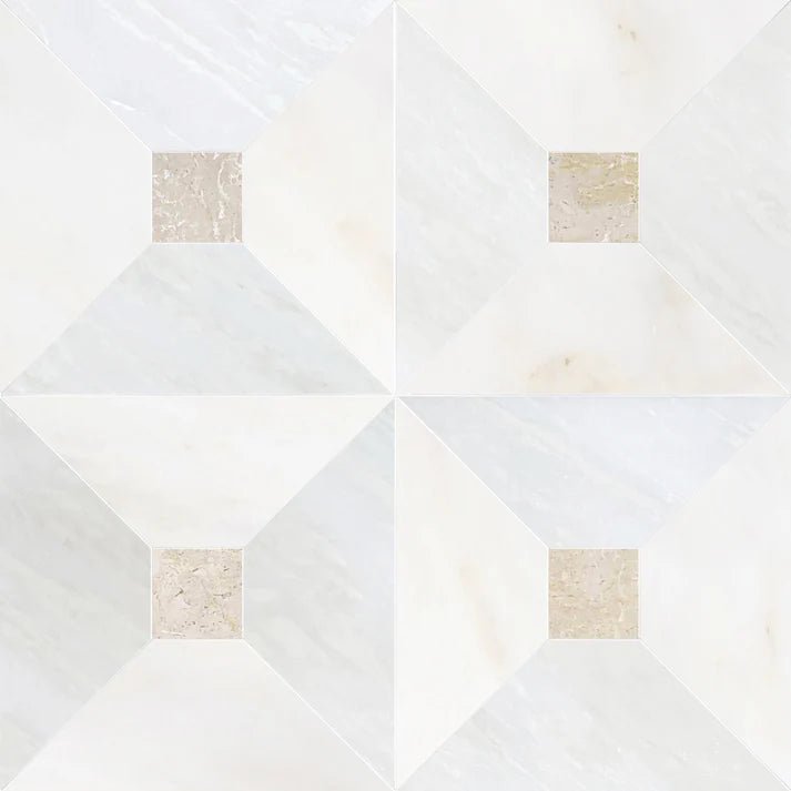 Bella Rhyno & Calacatta Onciatta Dot Checkered Waterjet Tile Zicana Boutique - Zicana Boutique - 1
