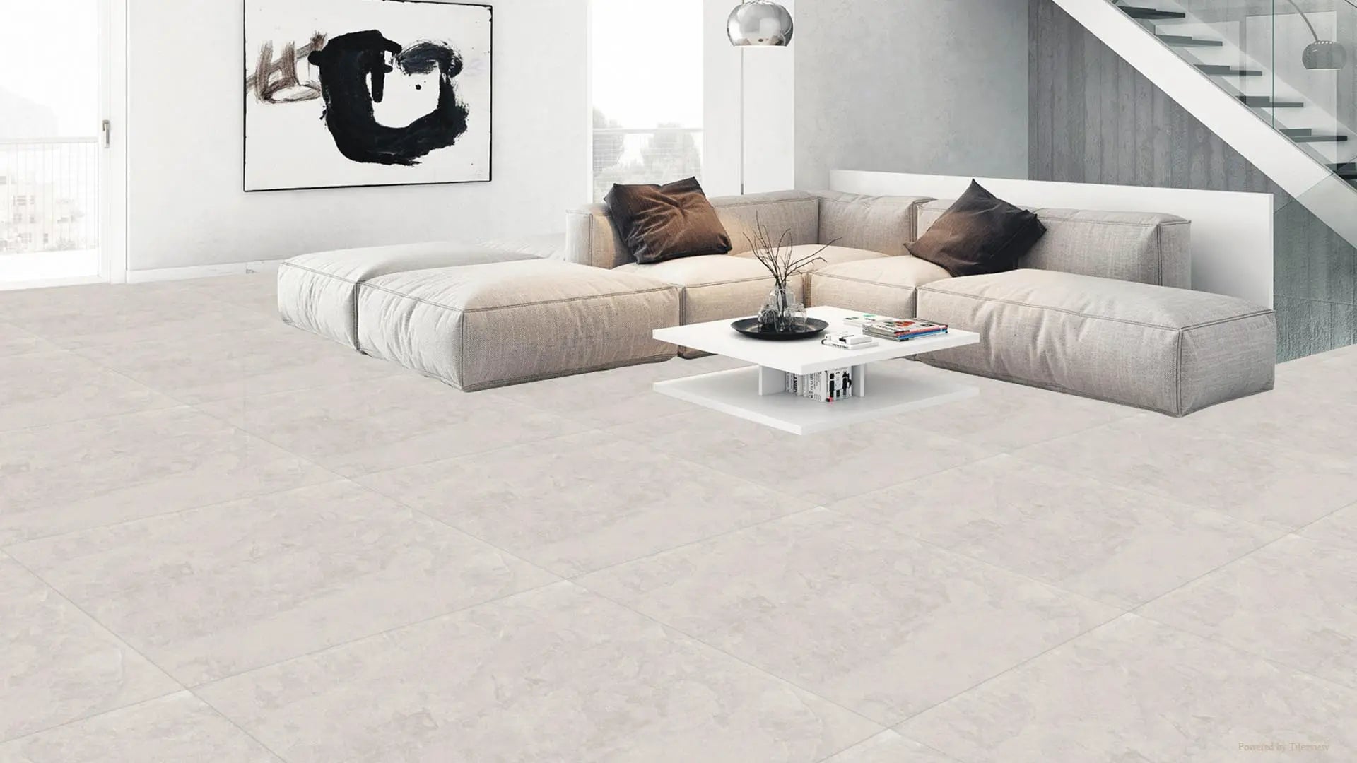 Bianco Basaltina Raphael 32" x 32" Field Tile Raphael Porcelain - Zicana Boutique - 2