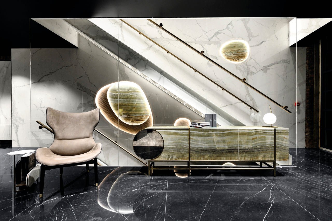 Bianco Calacatta Maxfine IRIS MFG - Zicana Boutique - 4