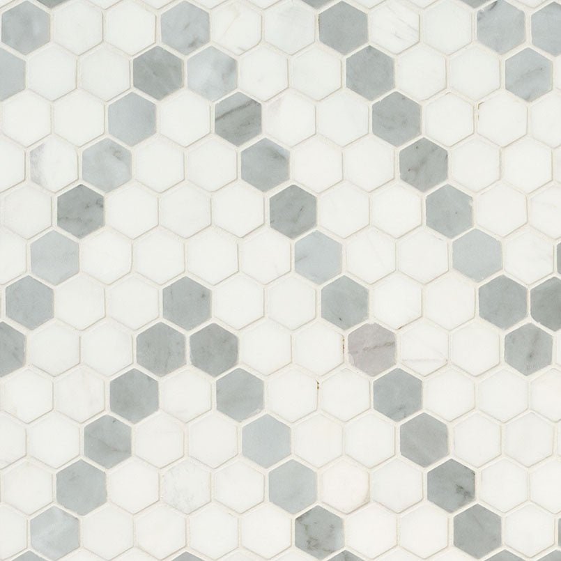 Bianco Dolomite Marble MSI Mosaic Tiles 11" X 14" Sazi Pattern MSI - Zicana Boutique - 1