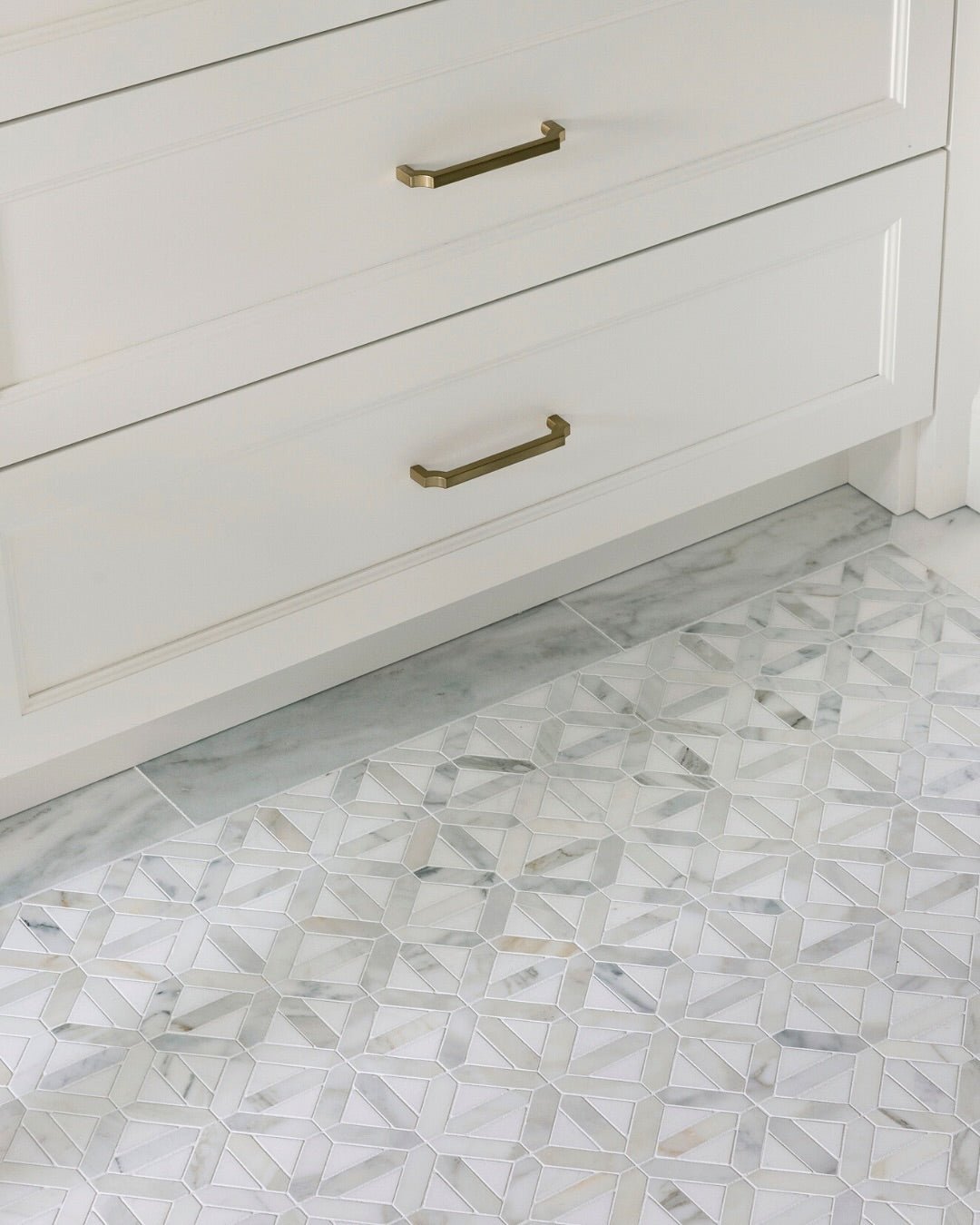 Bianco Dolomite Marble MSI Mosaic Tiles 12" X 12" Geometrica Pattern MSI - Zicana Boutique - 7