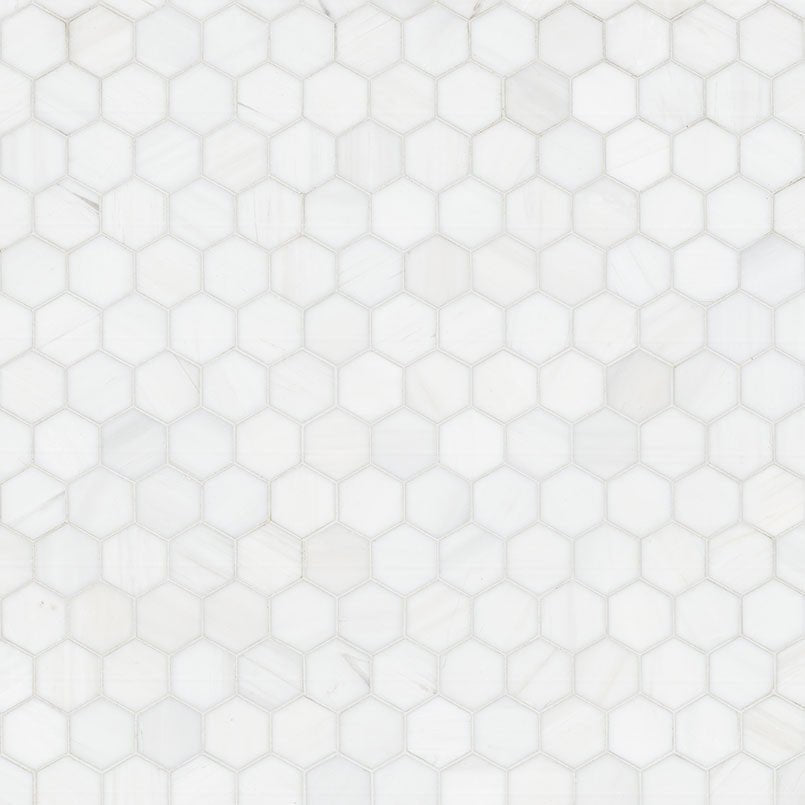 Bianco Dolomite Marble MSI Mosaic Tiles 12" X 13" Hexagon Pattern MSI - Zicana Boutique - 3