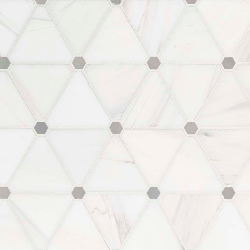 Bianco Dolomite Marble MSI Mosaic Tiles 12" X 14" Pinwheel Pattern MSI - Zicana Boutique - 1