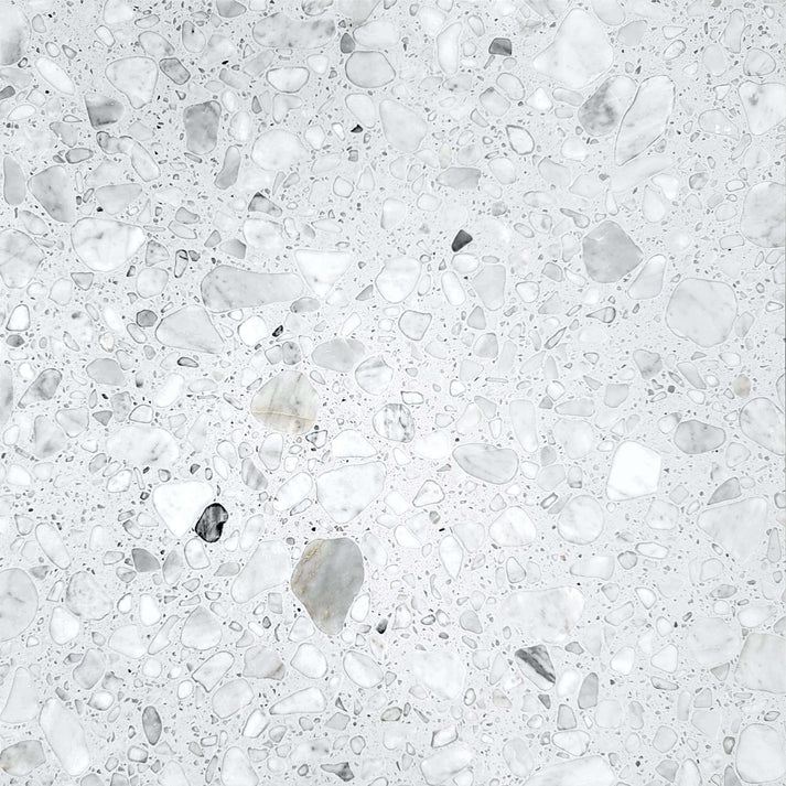 Bianco Marble Terrazzo Honed Field Tile 24''x24'' Zicana Boutique - Zicana Boutique - 1