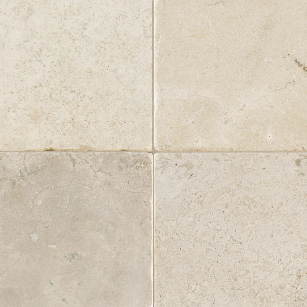 Birch White Travertine Tile 8" x 8" Zicana Boutique - Zicana Boutique - 1