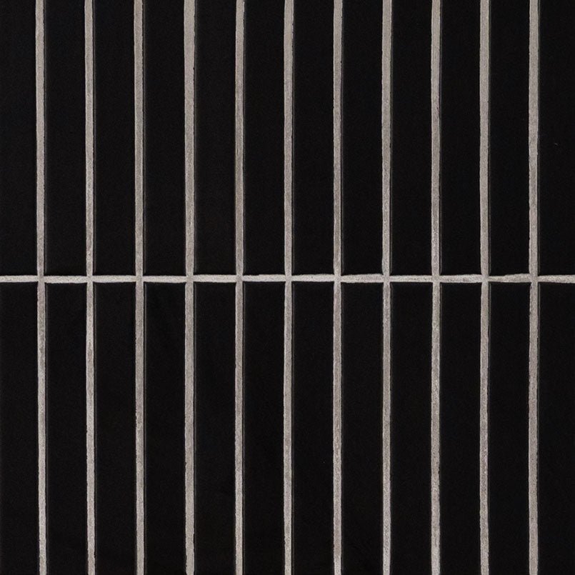 Black Porcelain MSI Field Tiles 1" X 6" Stack Pattern MSI - Zicana Boutique - 1
