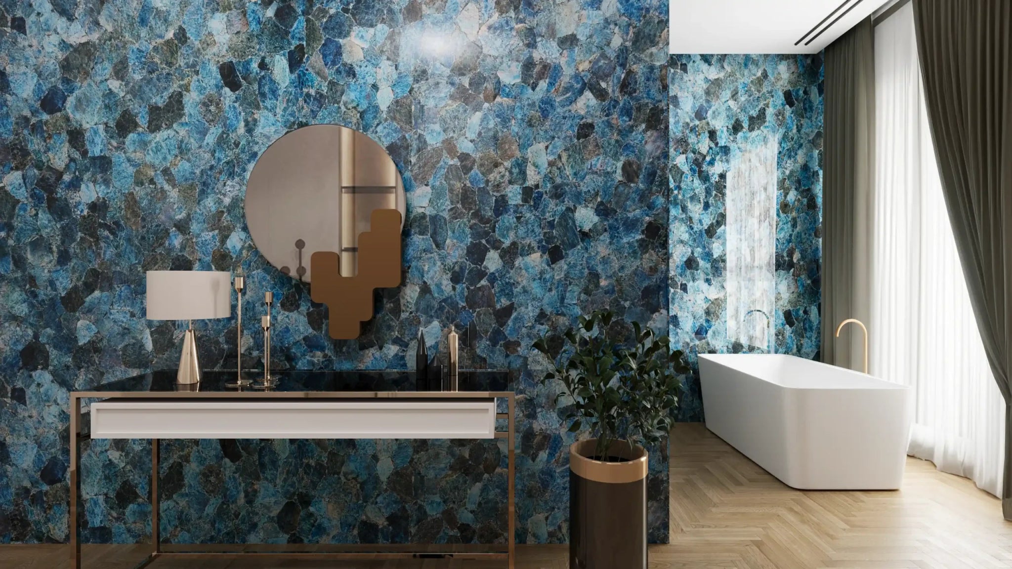 Blue Apatite Precious Stone Antolini - Zicana Boutique - 2