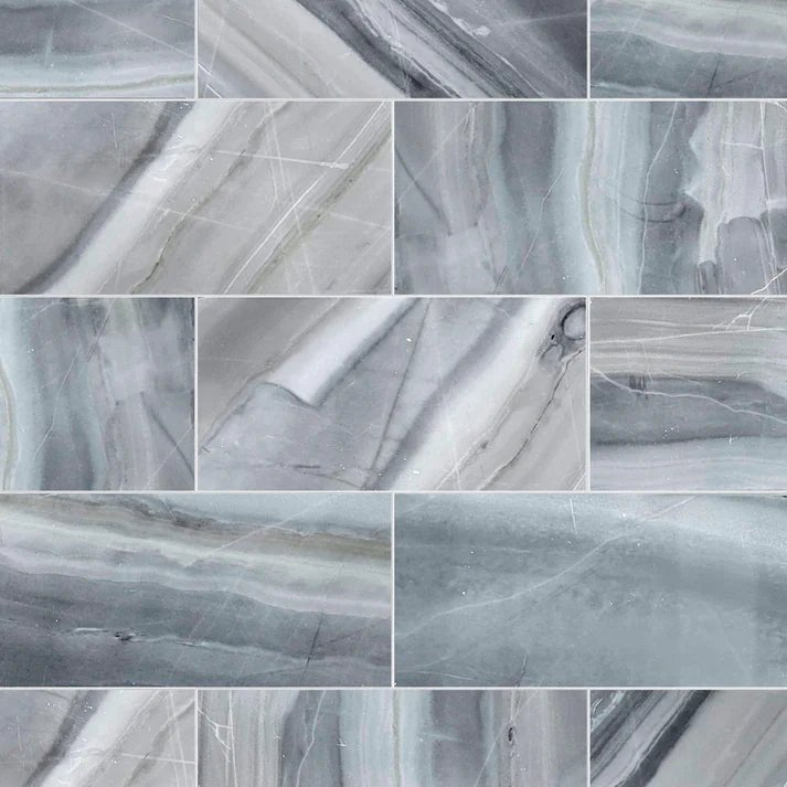 Blue Mont Polished Marble Field Tile 6''x12'' Zicana Boutique - Zicana Boutique - 1