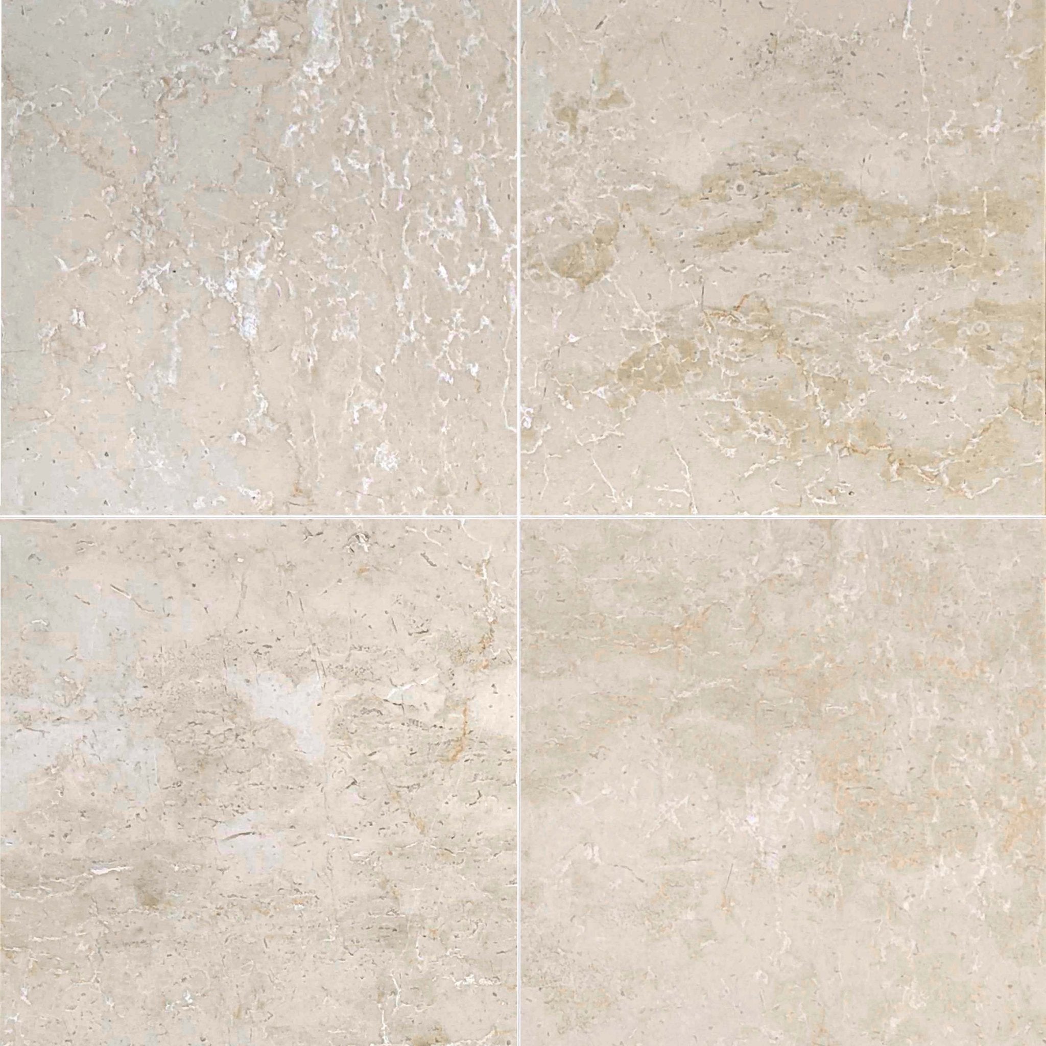 Botticino Polished Marble Field Tile 12''x12''x3/8'' Zicana Boutique - Zicana Boutique - 1