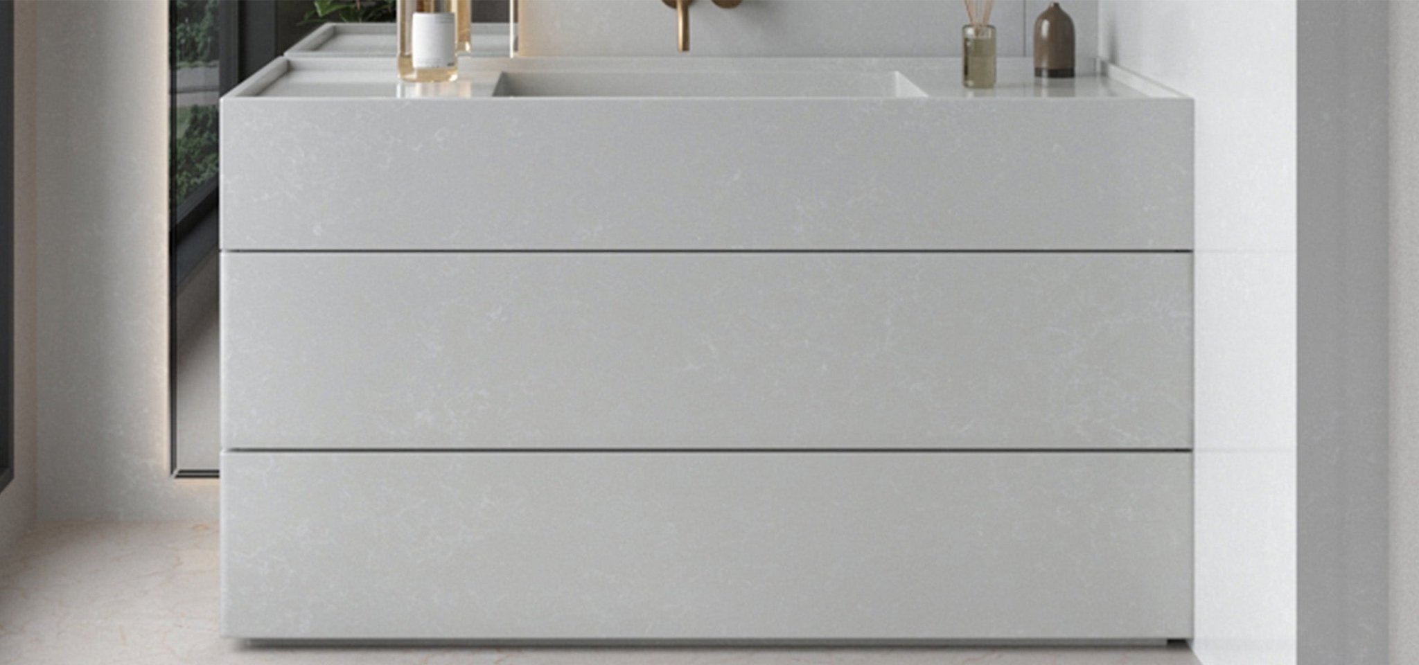 Botticino Variant Quartz Variant- Zicana Boutique -4
