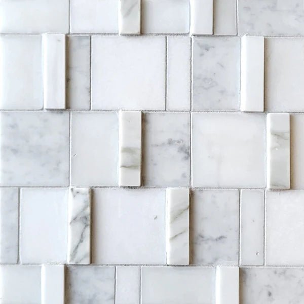 Briar 3D BlockWeave Marble Mosaic Tile Zicana Boutique - Zicana Boutique - 1