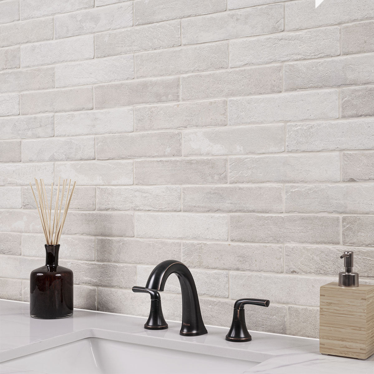 Brickstone Ivory Brick Porcelain MSI Field Tiles 2" X 10" MSI - Zicana Boutique - 2