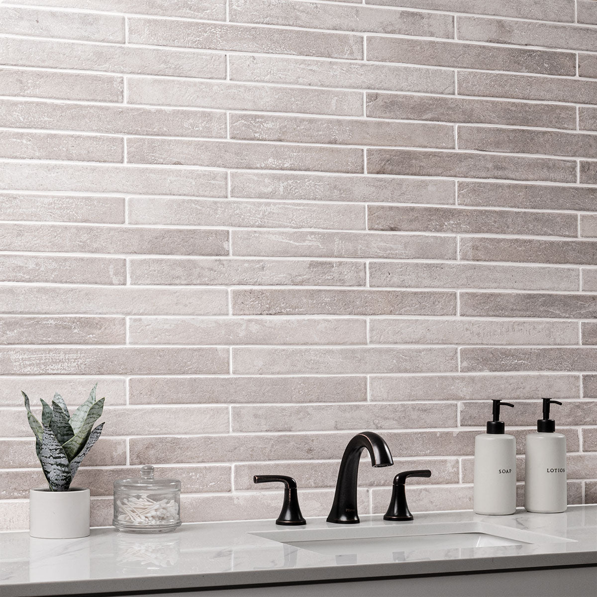 Brickstone Ivory Brick Porcelain MSI Field Tiles 2" X 18" MSI - Zicana Boutique - 8