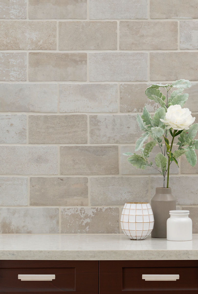 Brickstone Ivory Brick Porcelain MSI Field Tiles 5" X 10" MSI - Zicana Boutique - 2