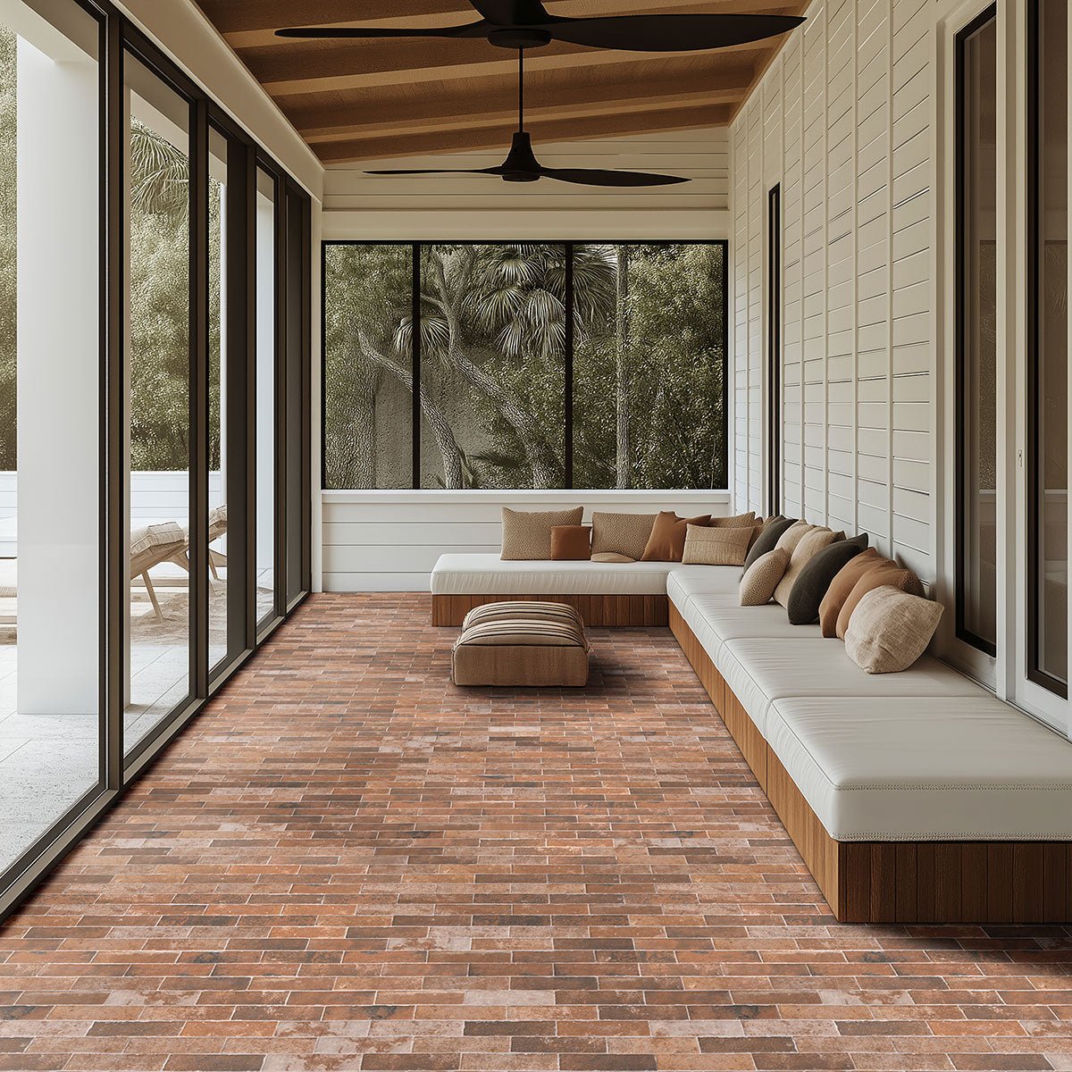 Brickstone Red Brick Porcelain MSI Field Tiles 2" X 10" MSI - Zicana Boutique - 2