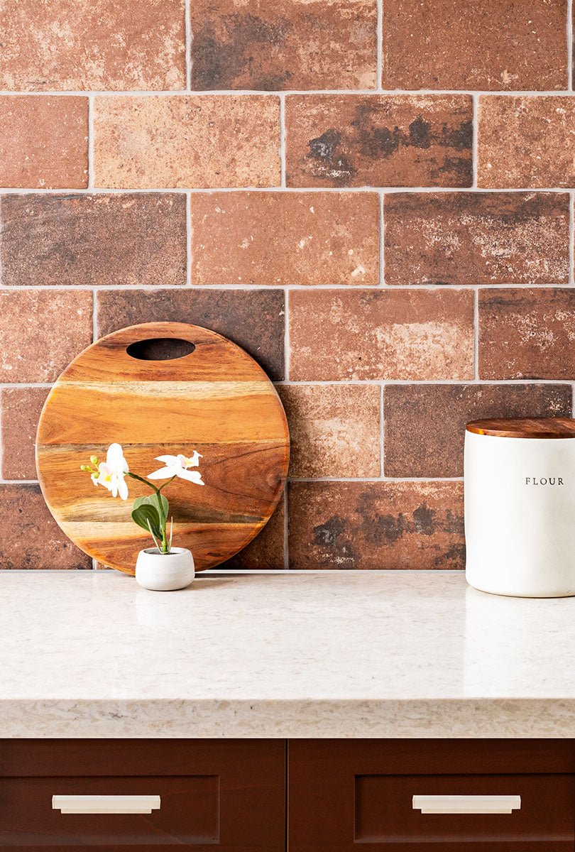 Brickstone Red Brick Porcelain MSI Field Tiles 5" X 10" MSI - Zicana Boutique - 2