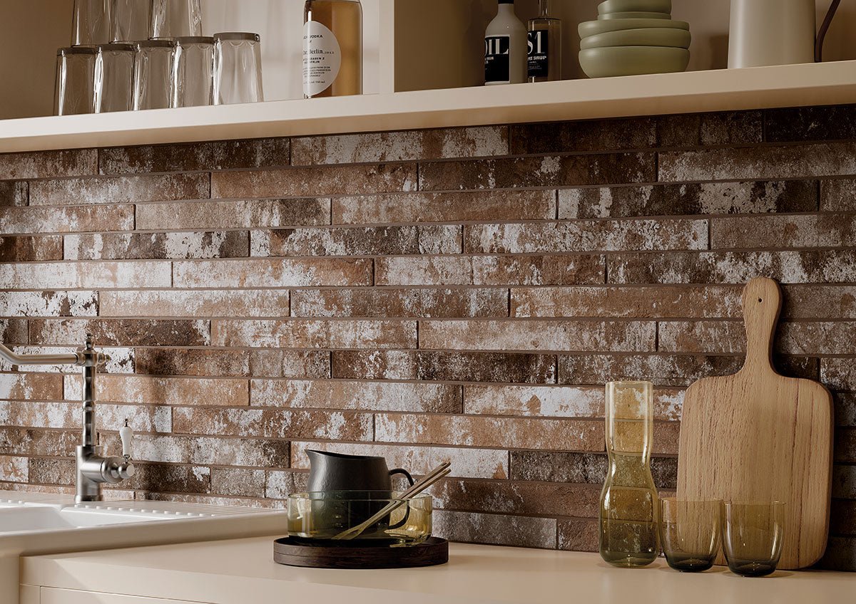 Brickstone Rustique Red Brick Porcelain MSI Field Tiles 2" X 18" MSI - Zicana Boutique - 2