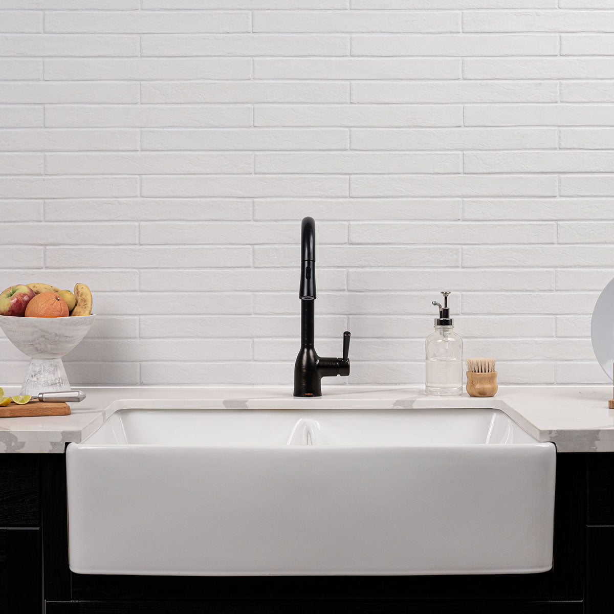 Brickstone White Brick Porcelain MSI Field Tiles 2" X 18" MSI - Zicana Boutique - 5