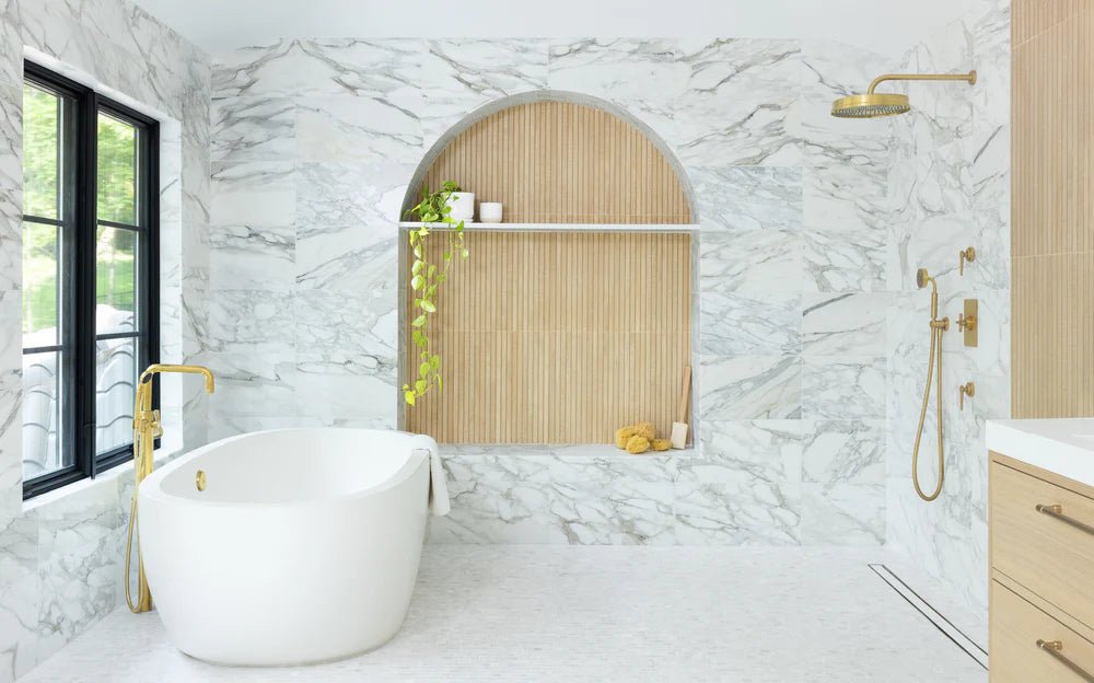 Calacatta Borghini Marble Tiles 12''x 24'' Zicana Boutique - Zicana Boutique - 3