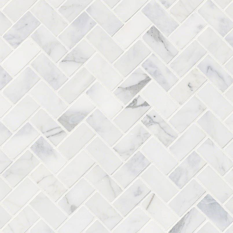 Calacatta Cressa Marble MSI Mosaic Tiles 12" X 12" Herringbone Pattern MSI - Zicana Boutique - 1