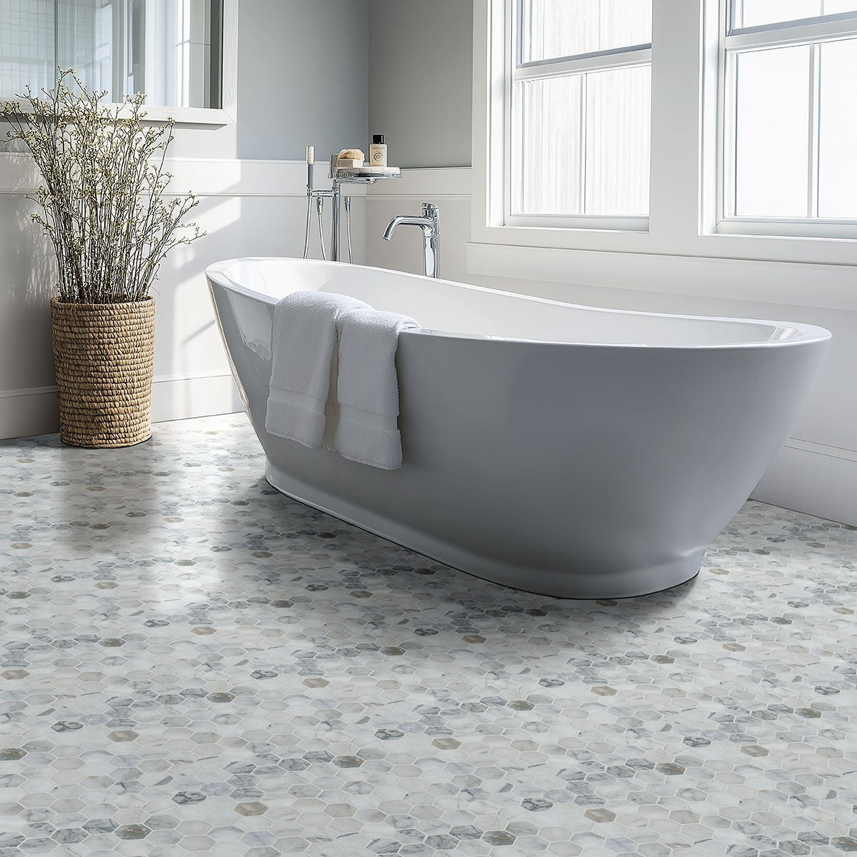 Calacatta Cressa Marble MSI Mosaic Tiles 12" X 12" Hexagon Pattern MSI - Zicana Boutique - 5
